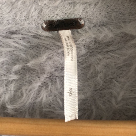 Free People grey fuzzy cardigan sweater - Picture 4 of 11